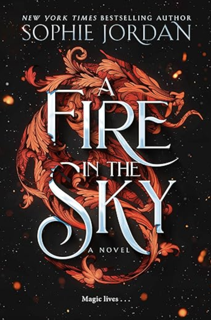 book cover of a fire in the sky