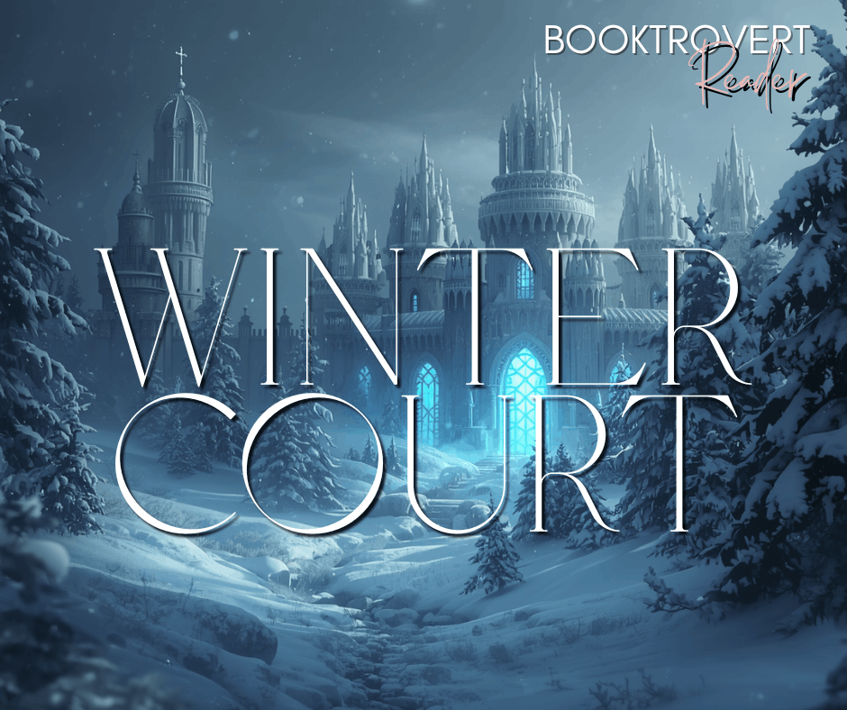 A magical winter landscape with an icy palace, glowing blue light reflecting on snow, soft snowfall, silver and blue tones, peaceful and ethereal atmosphere, dark fantasy aesthetic, cinematic lighting, highly detailed, no people, vertical composition