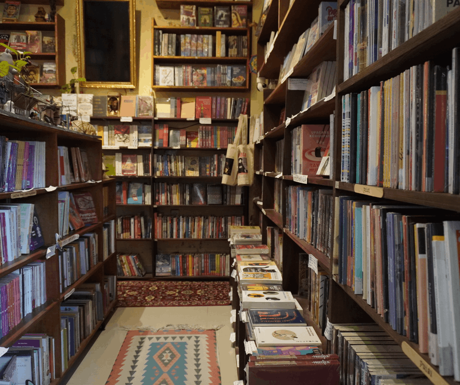 Graphic image of book shop