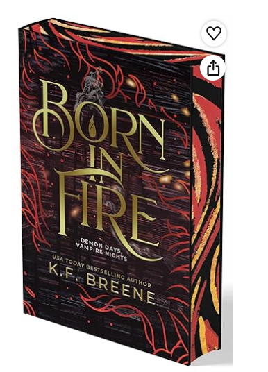 Born in Fire book cover with sprayed edges