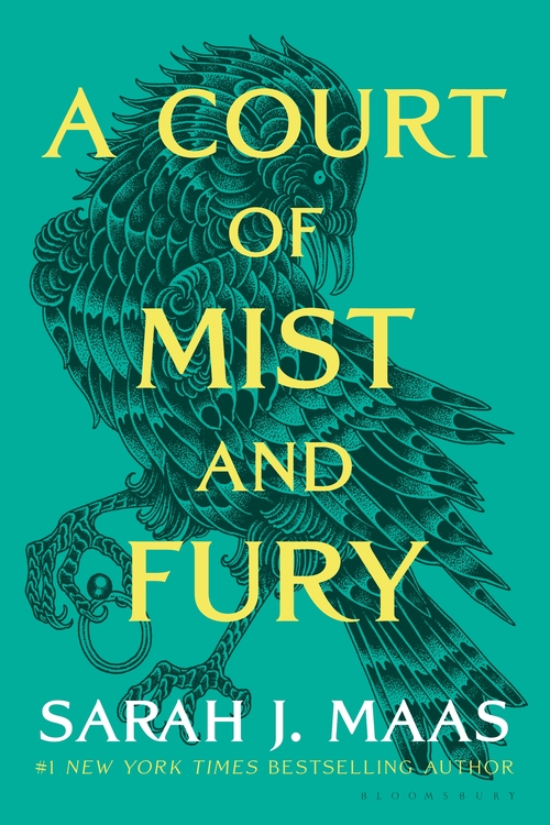 A Court of Mist a Fury Book cover in green