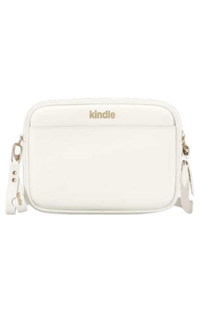 White Kindle case that can be a side bag