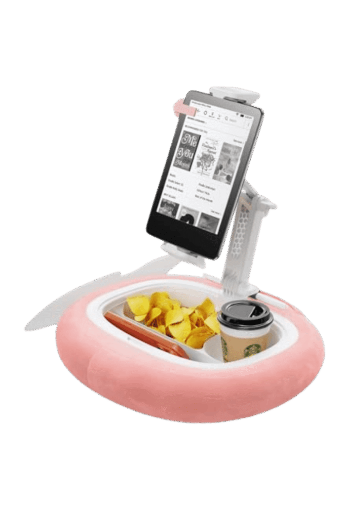 Pink fluffy kindle stand holder