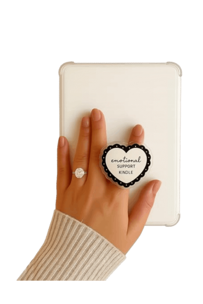 Emotional support kindle pop socket