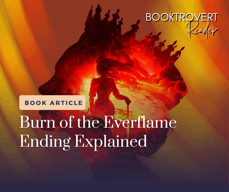 Burn of the Everflame ending explained guide featuring Diem’s fiery silhouette from The Kindred’s Curse Saga by Penn Cole.